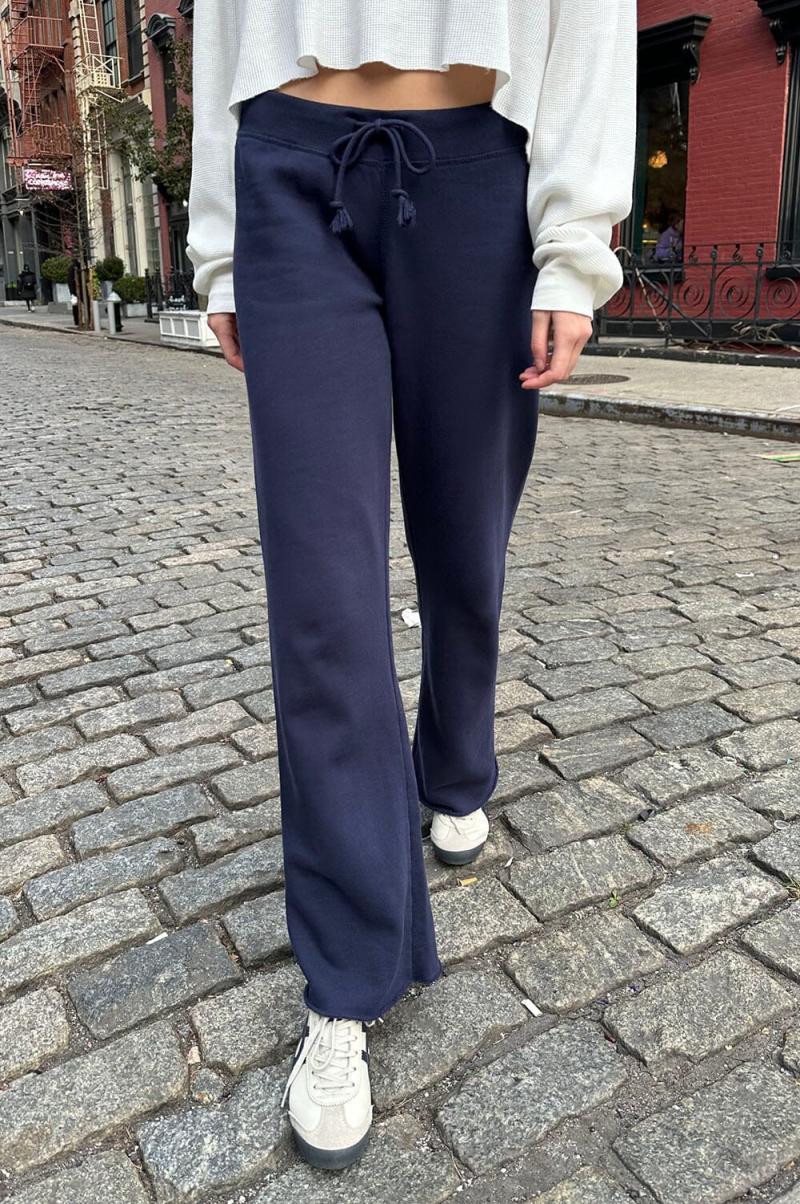 Women Rainey Cotton Sweatpants Brandy Melville Sweatpants & Sweatshirts Classic Navy - 1