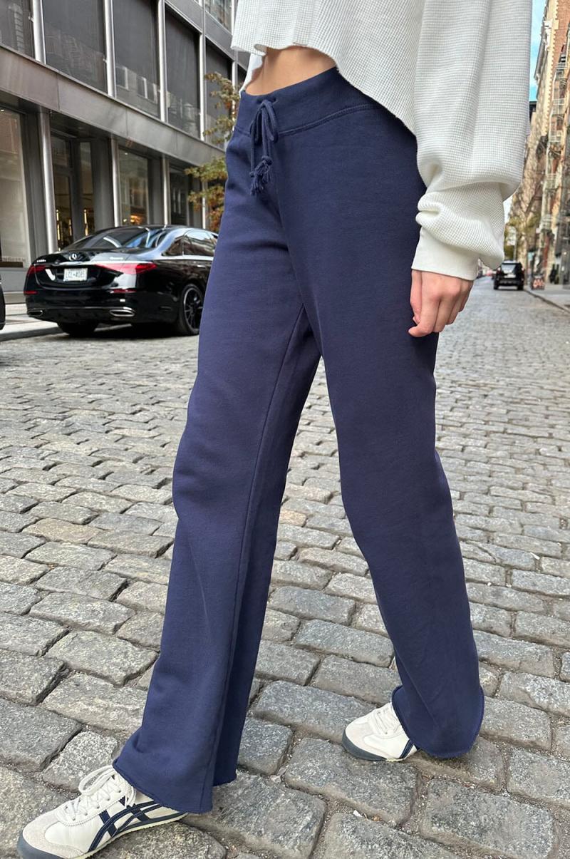 Women Rainey Cotton Sweatpants Brandy Melville Sweatpants & Sweatshirts Classic Navy - 2