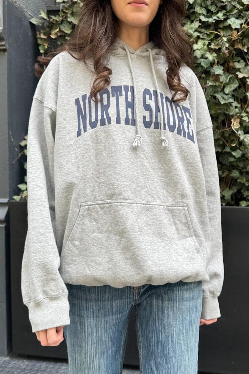 Sweatpants & Sweatshirts Women Christy North Shore Hoodie Heather Grey Brandy Melville - 1