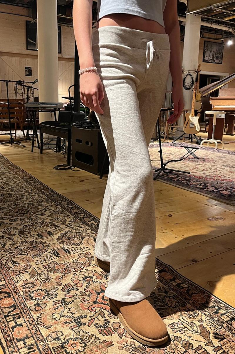 Hillary Soft Yoga Pants Light Heather Grey Sweatpants & Sweatshirts Brandy Melville Women - 1