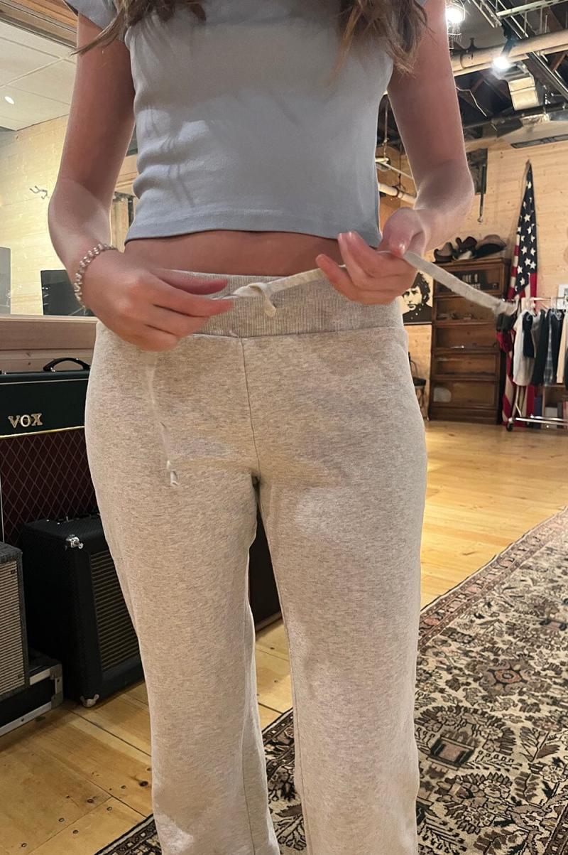 Hillary Soft Yoga Pants Light Heather Grey Sweatpants & Sweatshirts Brandy Melville Women - 3