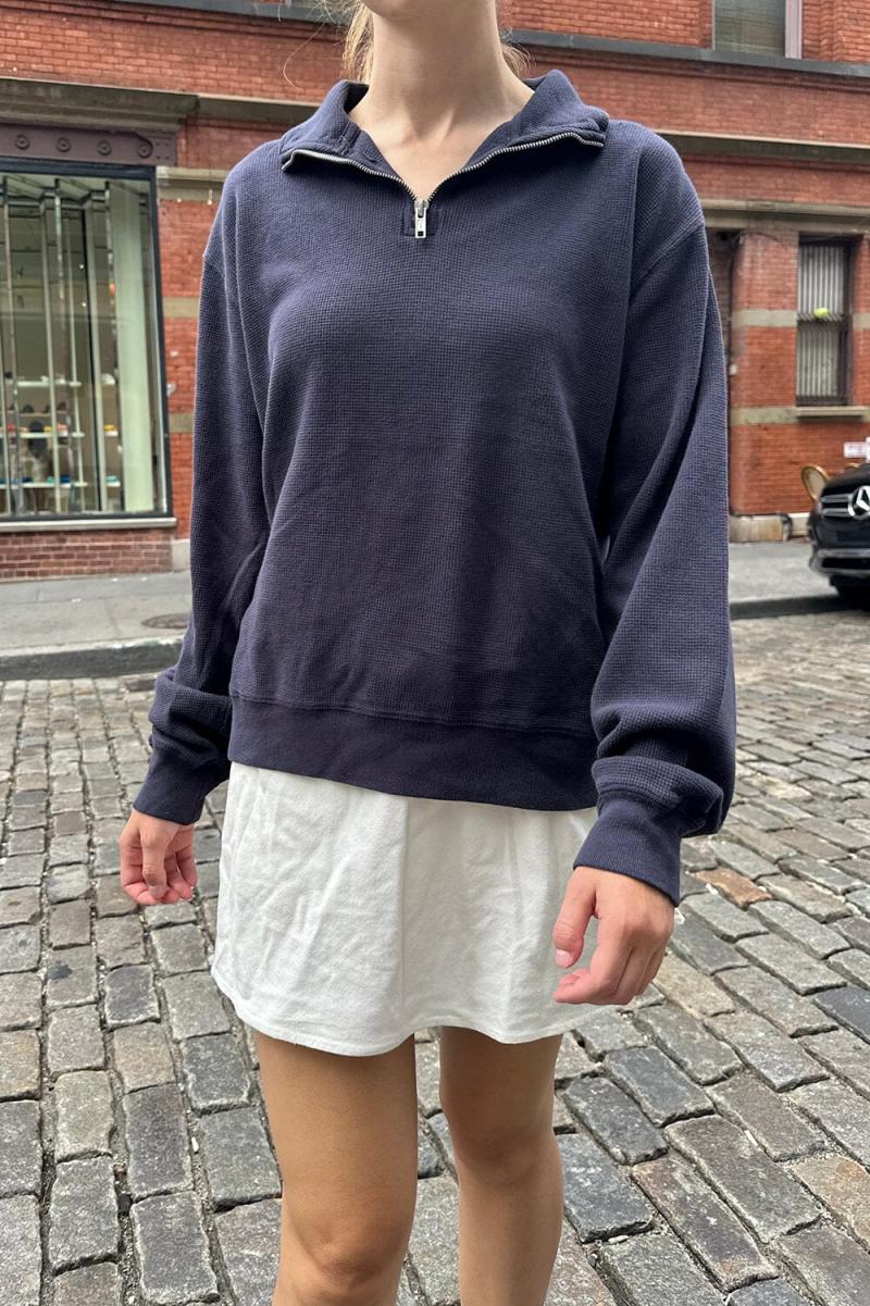 Missy Thermal Pullover Brandy Melville Heather Grey Sweatpants & Sweatshirts Women - 3