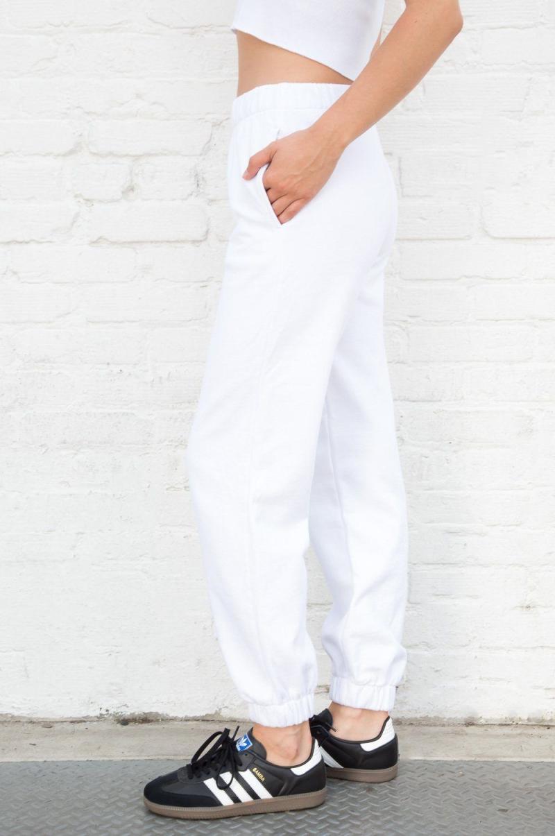 Women Brandy Melville Rosa Sweatpants Sweatpants & Sweatshirts White - 1