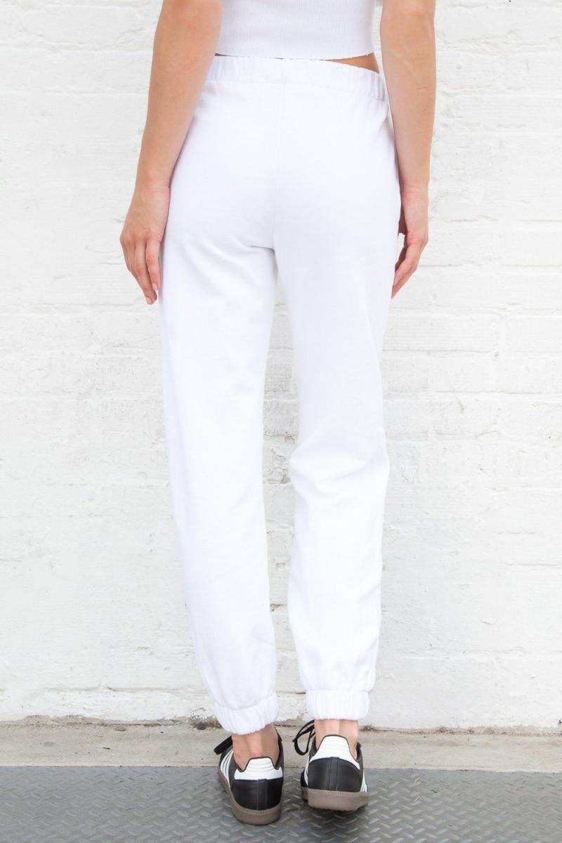 Women Brandy Melville Rosa Sweatpants Sweatpants & Sweatshirts White - 2