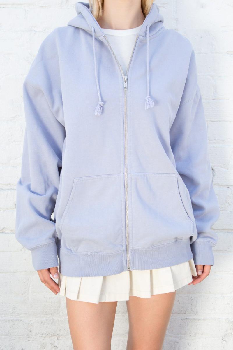 Women Sweatpants & Sweatshirts Christy Light Blue Hoodie Brandy Melville - 1