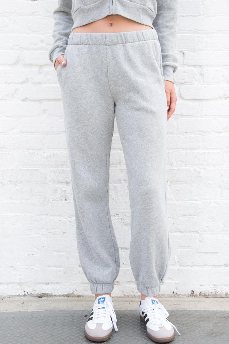 Women Rosa Sweatpants Super Light Grey Sweatpants & Sweatshirts Brandy Melville - 1