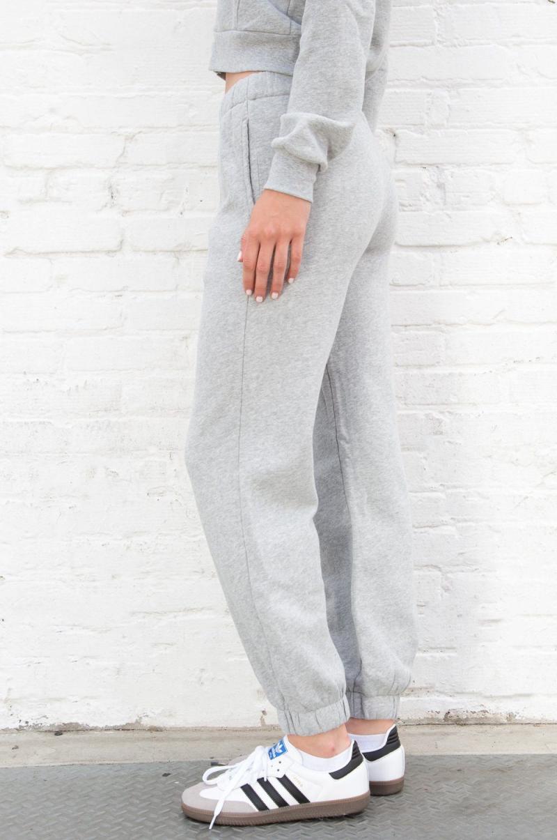 Women Rosa Sweatpants Super Light Grey Sweatpants & Sweatshirts Brandy Melville - 2
