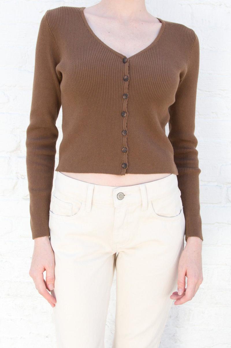Ivory Women Collin Cotton Cardigan Sweaters Brandy Melville - 4