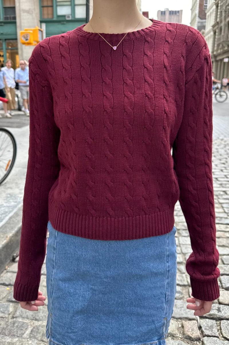 Sweaters Olsen Wool Sweater Brandy Melville Women Burgundy - 1