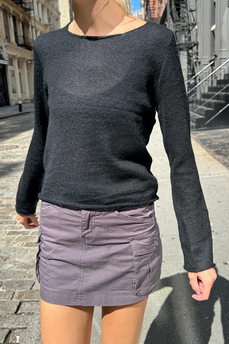 Stella Mohair Sweater Women Black Brandy Melville Sweaters - 1