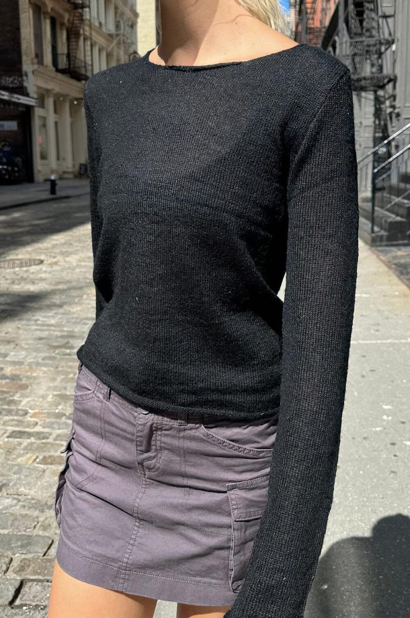 Stella Mohair Sweater Women Black Brandy Melville Sweaters - 3