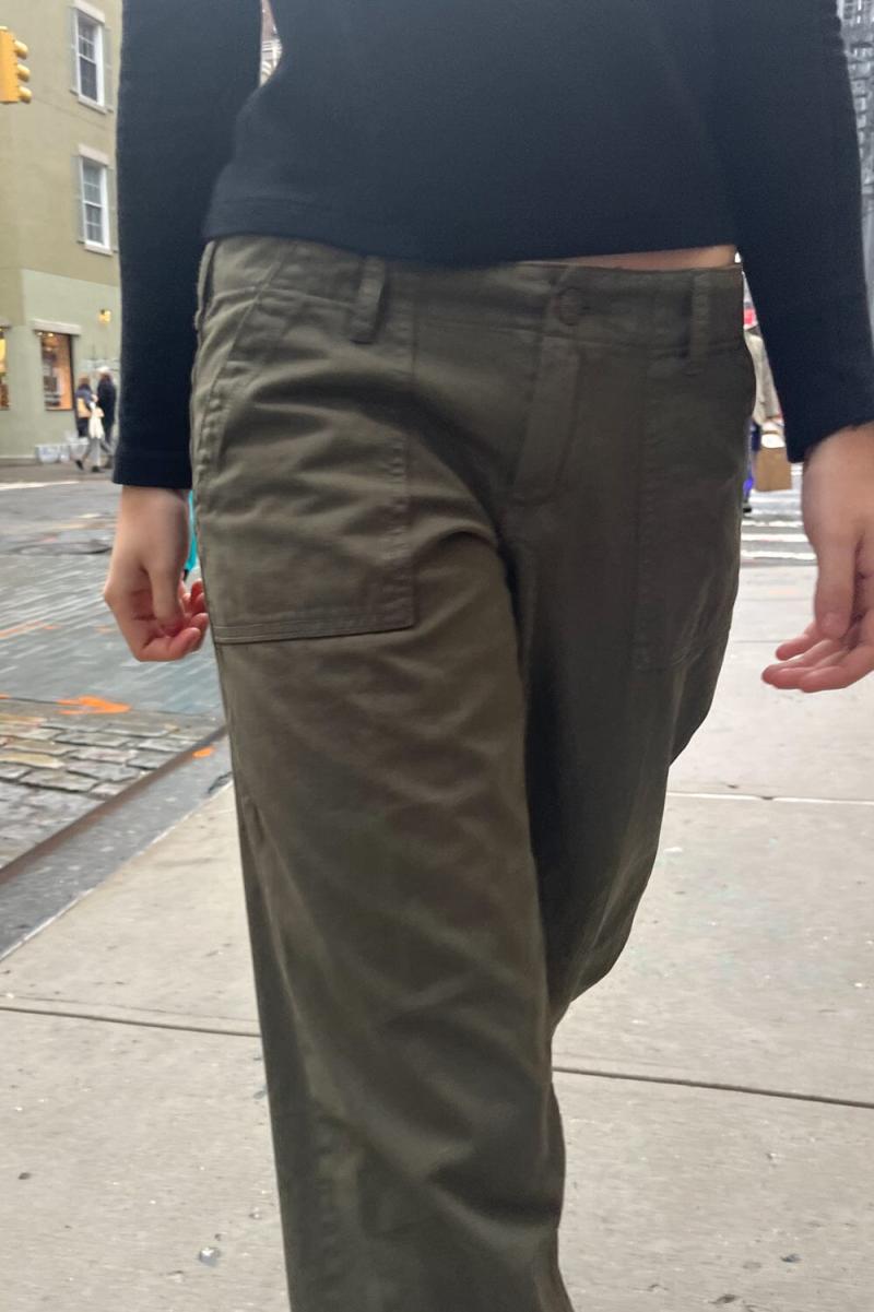 Parker Cargo Pants Women Military Green Brandy Melville Bottoms - 2