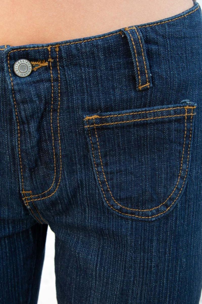 Women Dakota Denim Jeans Brandy Melville Bottoms Dark Wash 90S Denim - 3