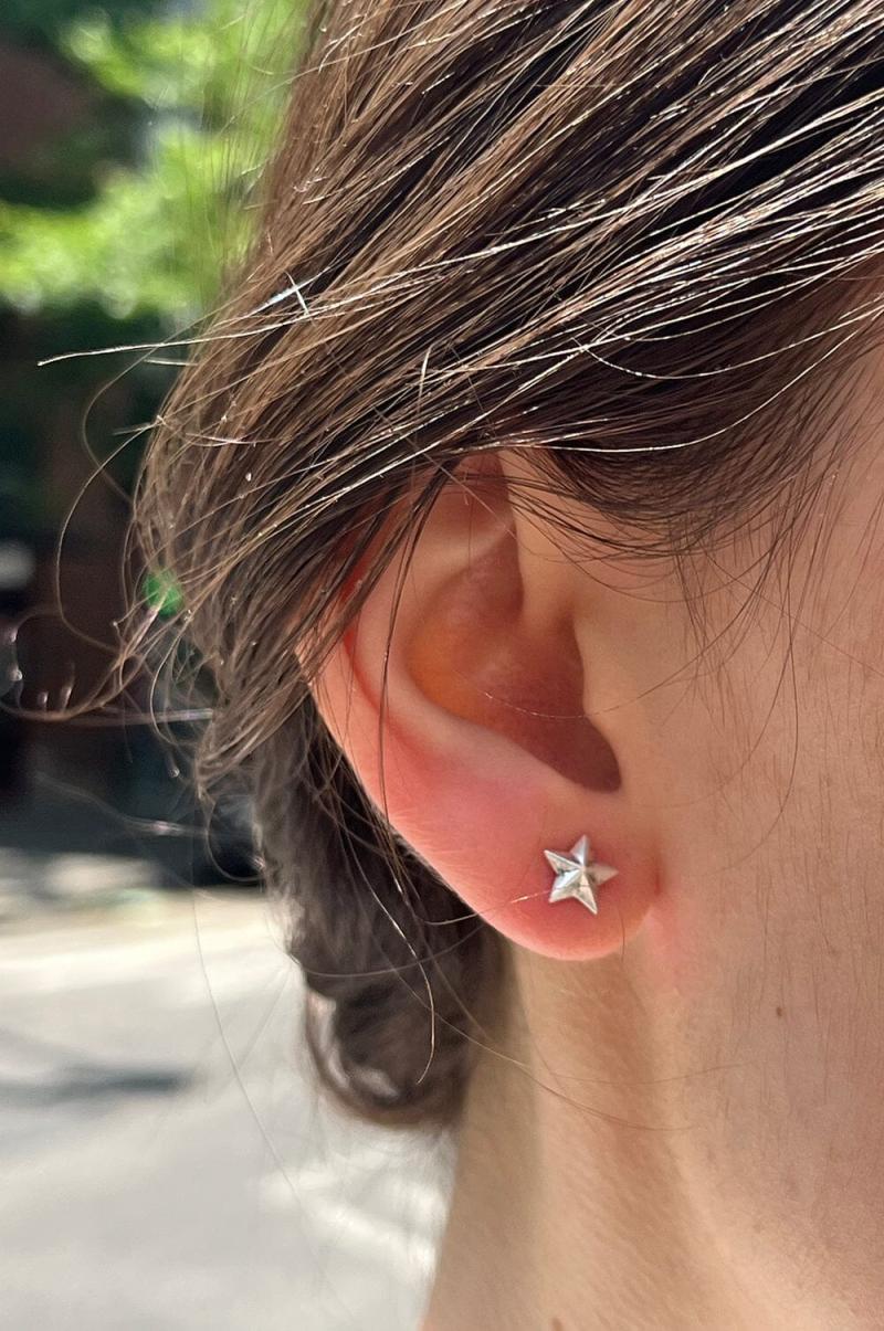 Jewelry Brandy Melville Star Stud Earrings Women Silver - 1