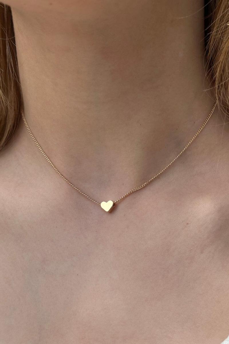 Jewelry Brandy Melville Heart Charm Necklace Gold Women
