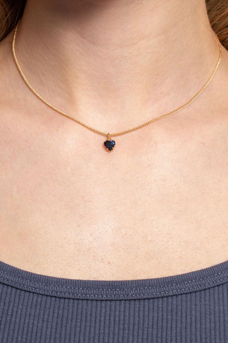 Women Silver Brandy Melville Heart Charm Necklace Jewelry - 2