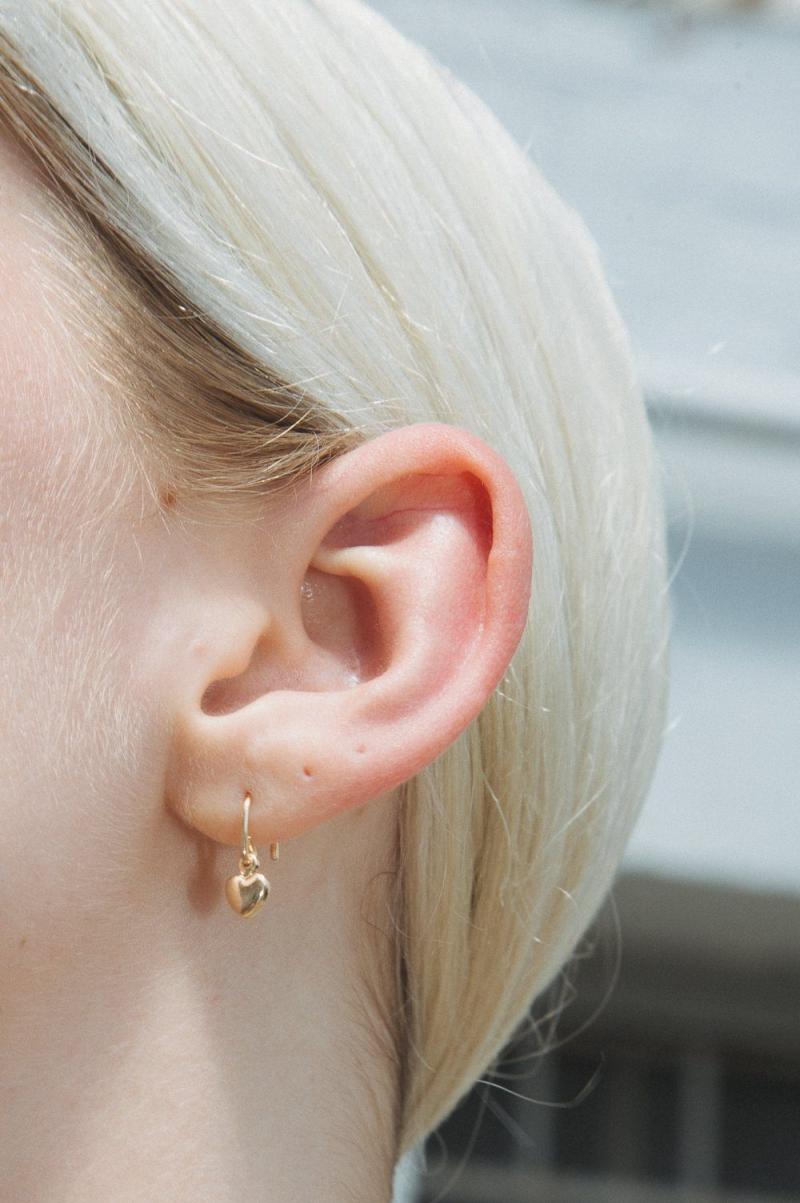 Jewelry Brandy Melville Gold Women Heart Charm Earrings - 1