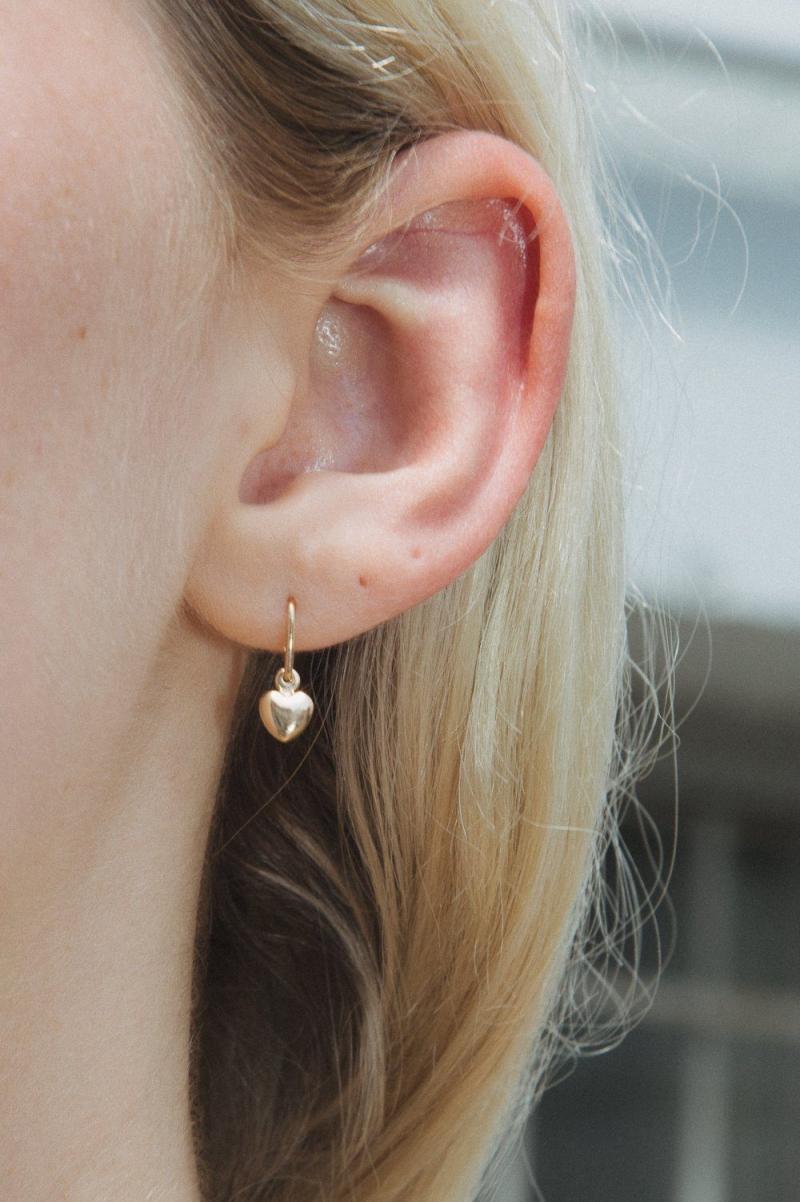 Jewelry Brandy Melville Gold Women Heart Charm Earrings