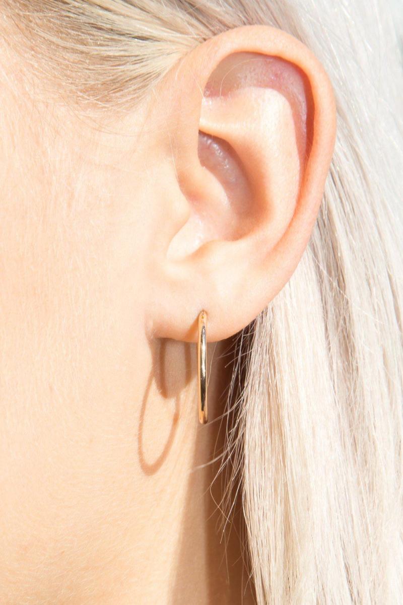Silver Women Hoop Earrings Jewelry Brandy Melville - 3
