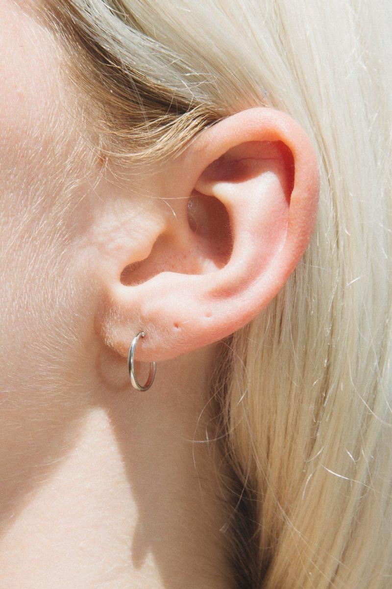 Women Jewelry Brandy Melville Gold Infinity Hoop Earrings - 2
