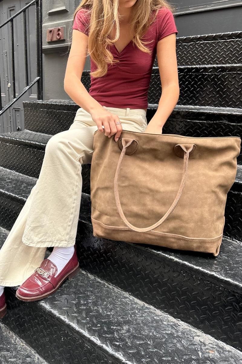 Tote Bag Brown Women Brandy Melville Bags & Backpacks - 1