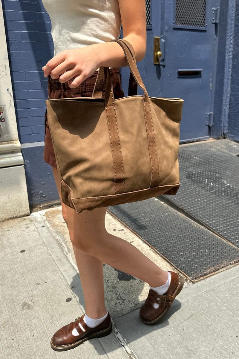 Women Brandy Melville Bags & Backpacks Tote Bag Brown - 1