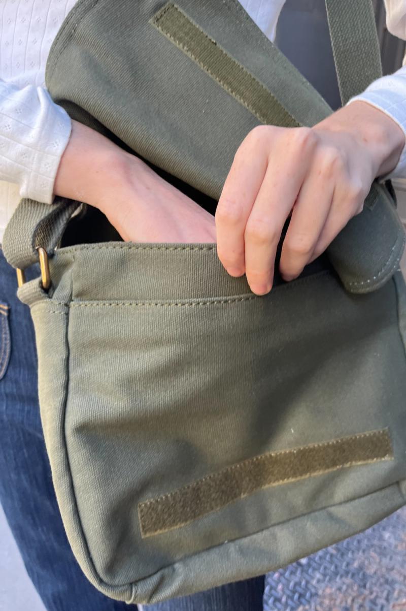 Bags & Backpacks Women Brandy Melville Military Green Messenger Bag - 3