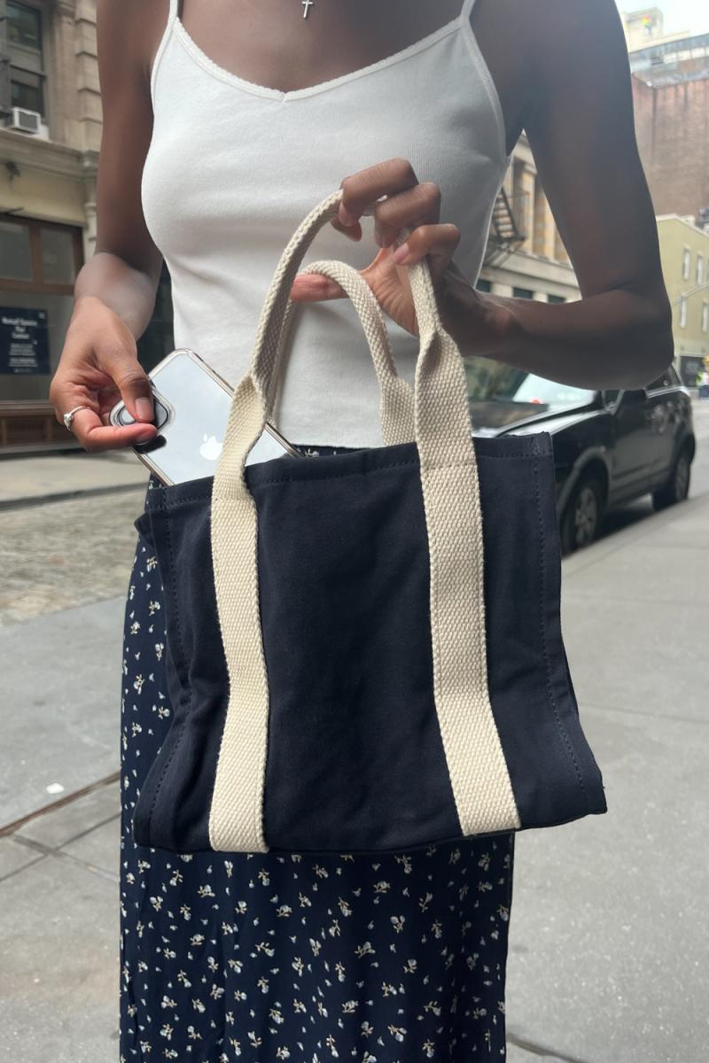 Navy Blue Women Brandy Melville Bags & Backpacks Mini Tote Bag - 4