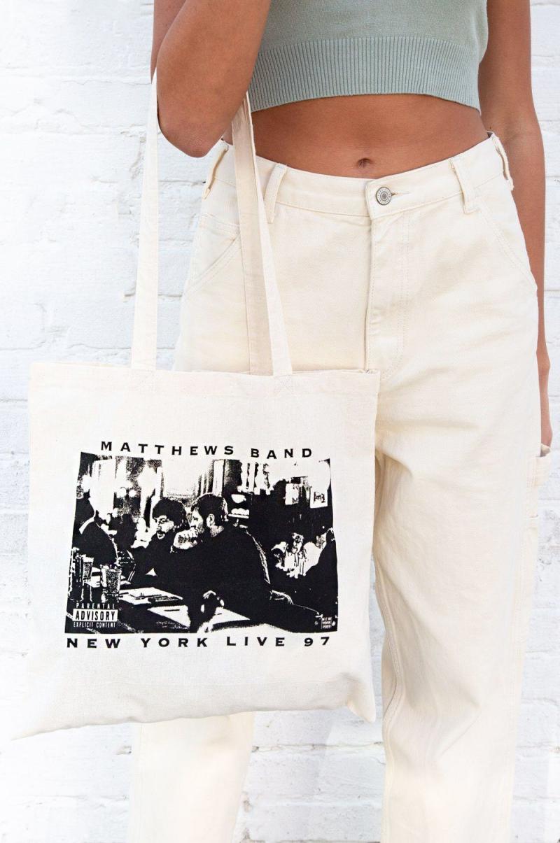 Women Bags & Backpacks Brandy Melville Ivory New York Live 97 Tote - 2
