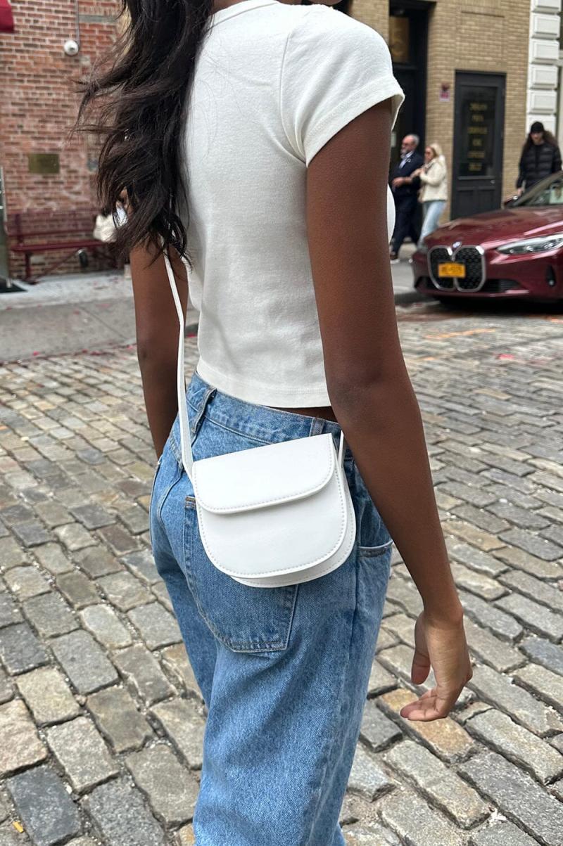 Brandy Melville Women White Mini Purse Bags & Backpacks