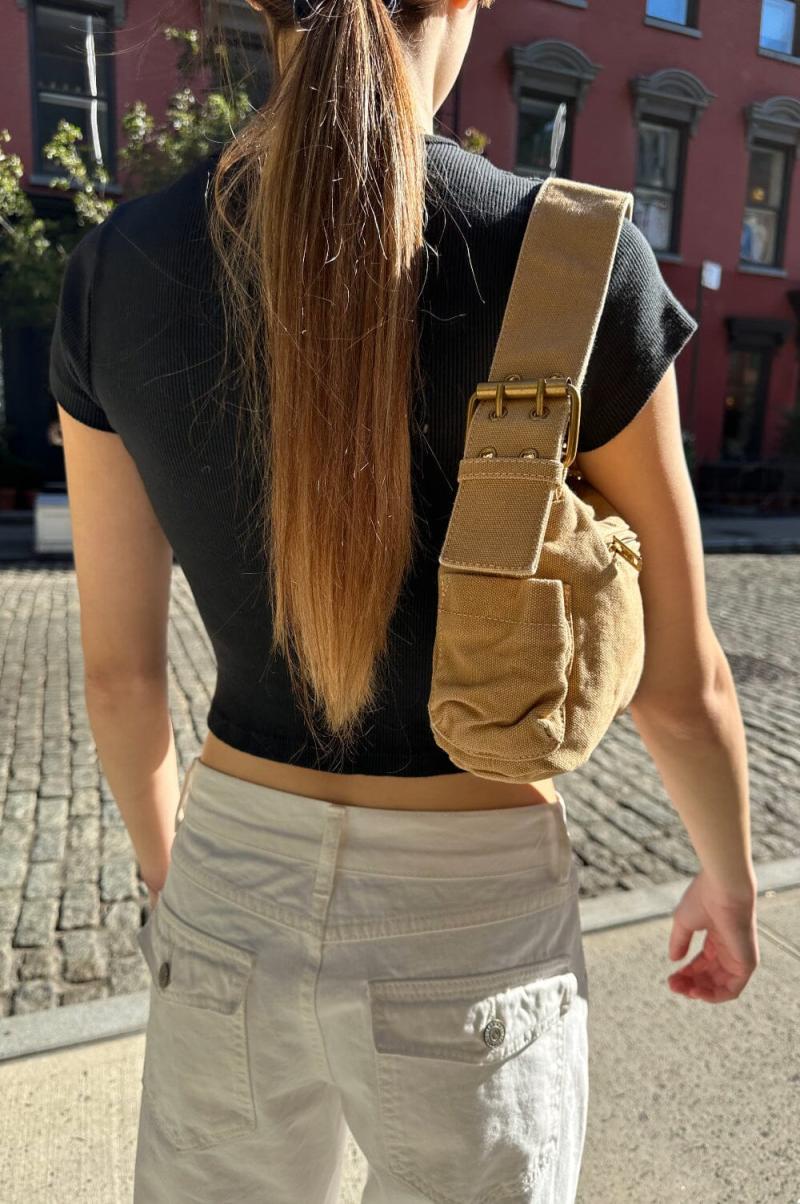 Brandy Melville Shoulder Bag Tan Bags & Backpacks Women - 2