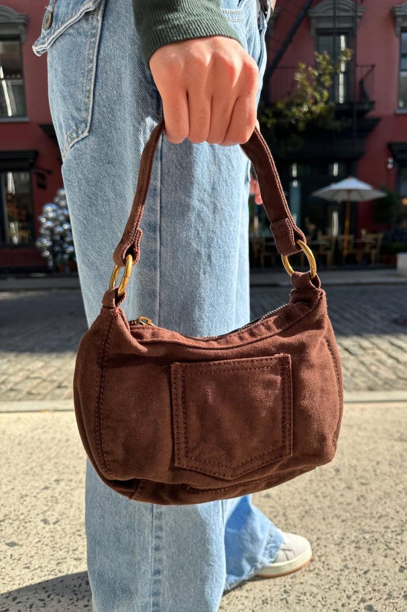 Women Chocolate Brown Bags & Backpacks Pocket Bag Brandy Melville