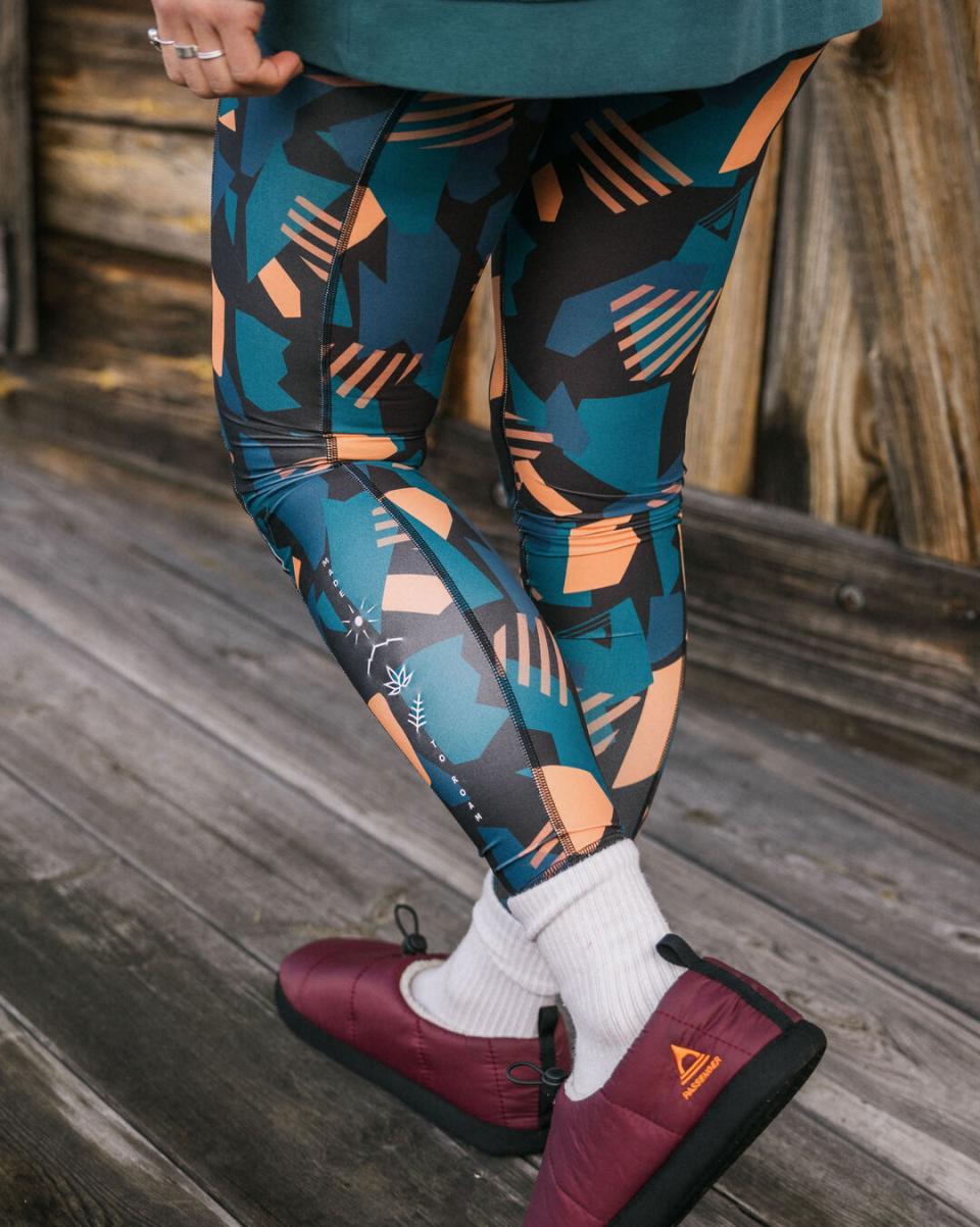Women Apricot Camo Economical Activewear Passenger Clothing Fresh Air 2.0 Recycled Leggings - 4