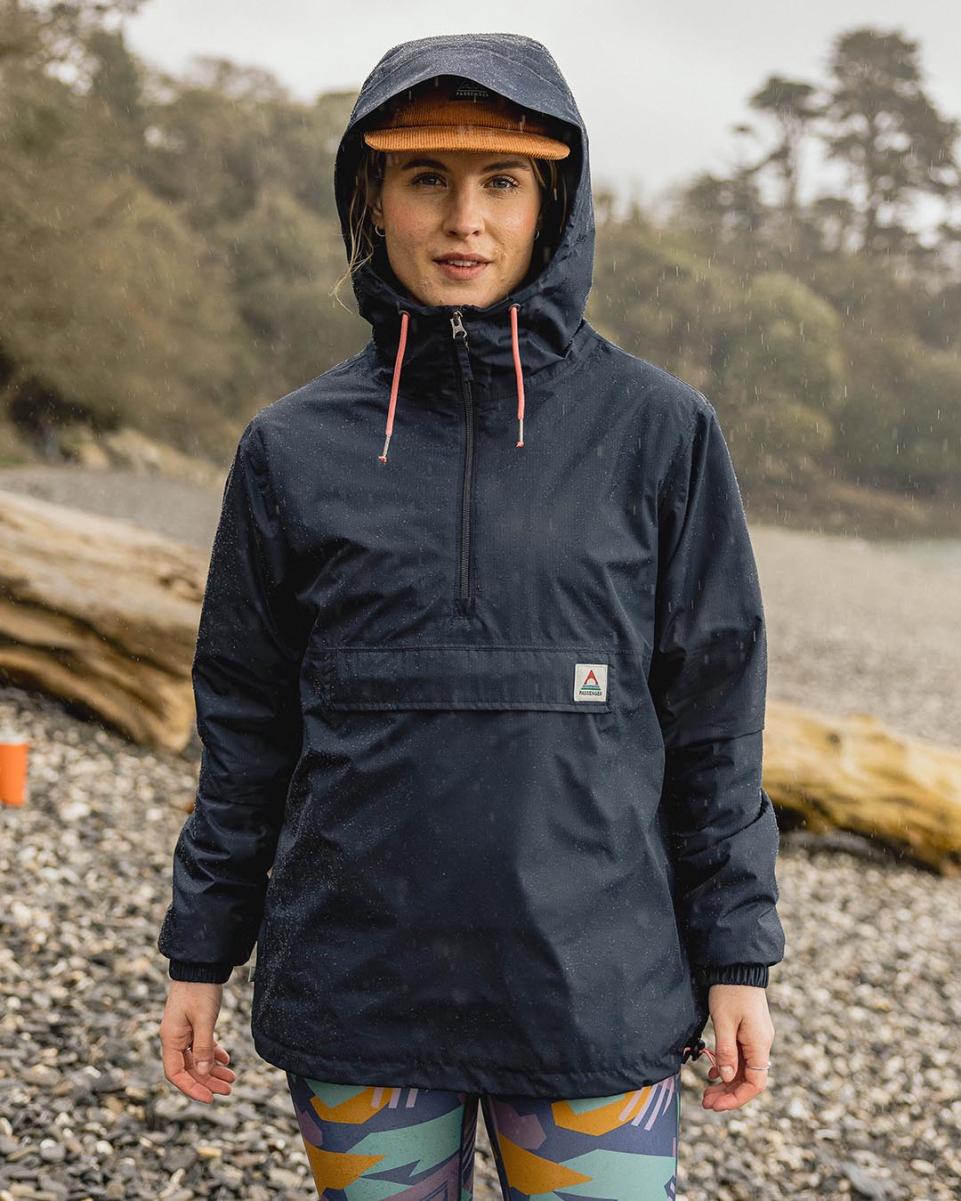 Eden Recycled Oversized Water Resistant Jacket Deep Navy Sale Activewear Passenger Clothing Women - 1