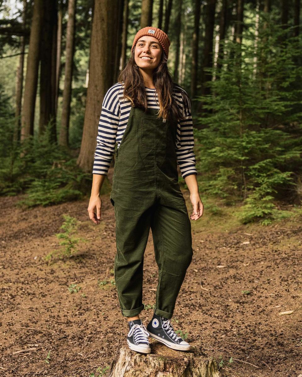 Classic Fir Tree Meadows Organic Cotton Cord Dungarees Dungarees & Trousers Women Passenger Clothing - 4