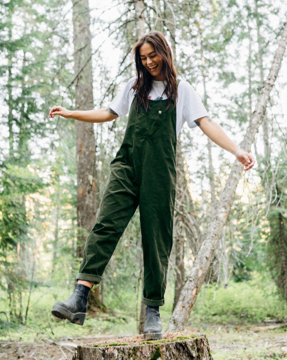 Classic Fir Tree Meadows Organic Cotton Cord Dungarees Dungarees & Trousers Women Passenger Clothing