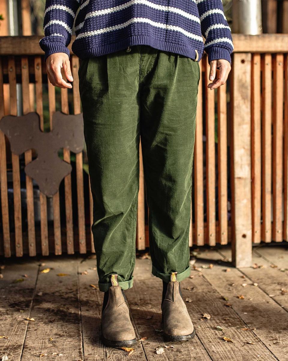Passenger Clothing Relaxing Compass Recycled Corduroy Pants Dungarees & Trousers Fir Tree Women