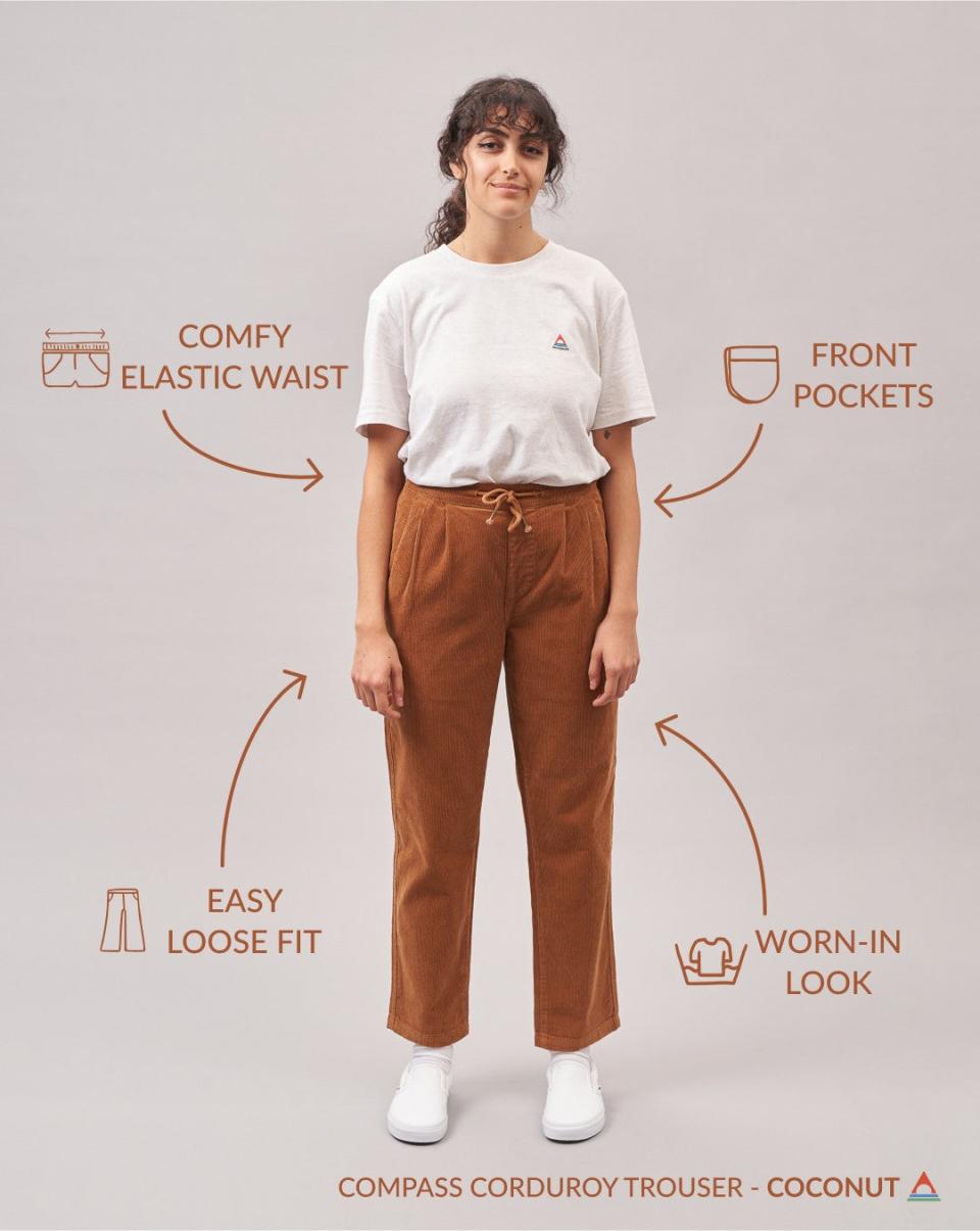 Compass Recycled Corduroy Pants Dungarees & Trousers Coconut Women Reliable Passenger Clothing - 3