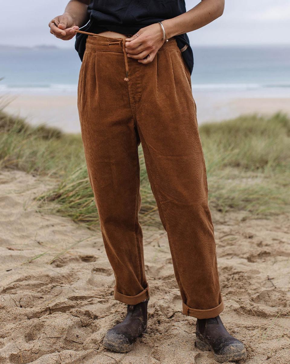 Compass Recycled Corduroy Pants Dungarees & Trousers Coconut Women Reliable Passenger Clothing