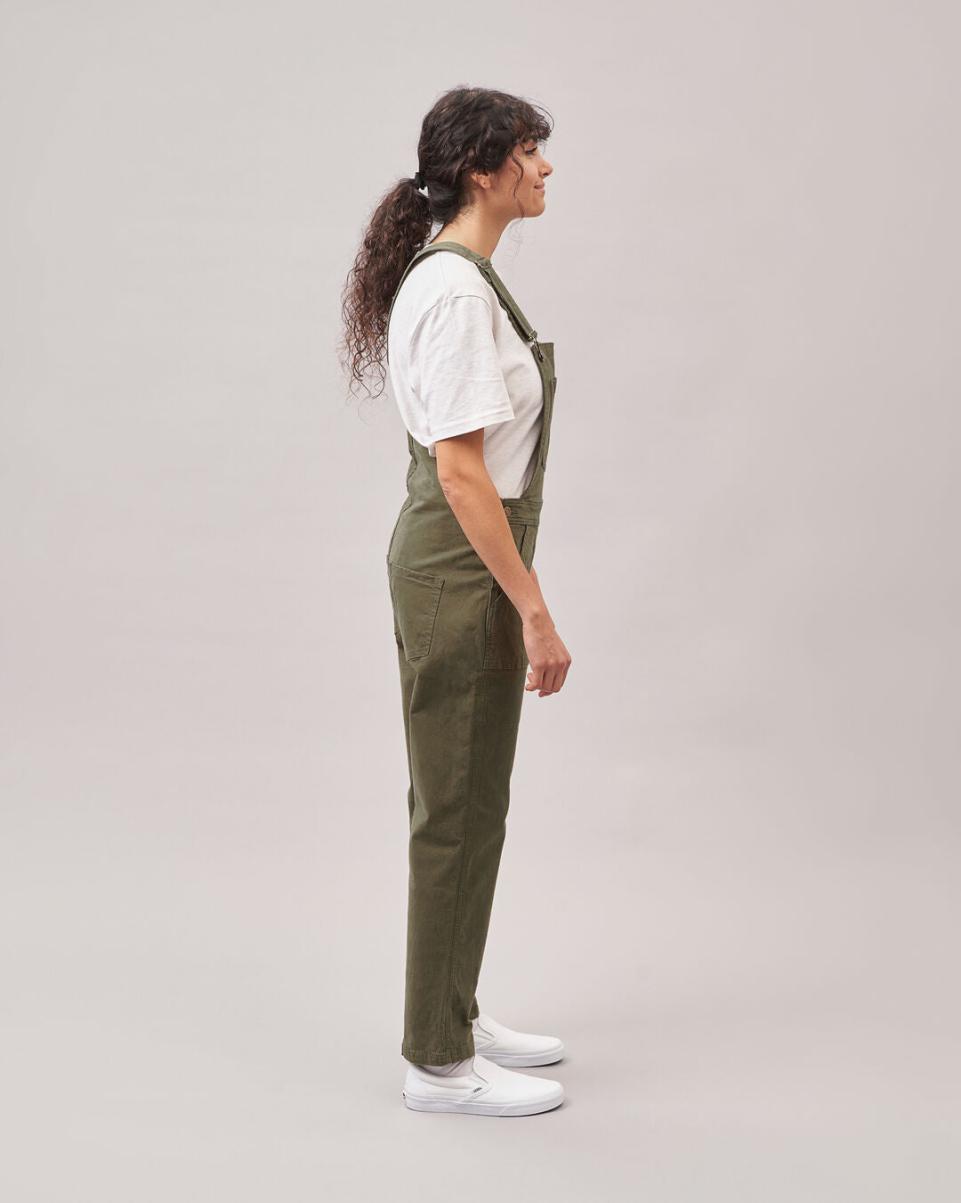 Dungarees & Trousers Khaki Handcrafted Roamist Organic Cotton Dungarees Passenger Clothing Women - 3