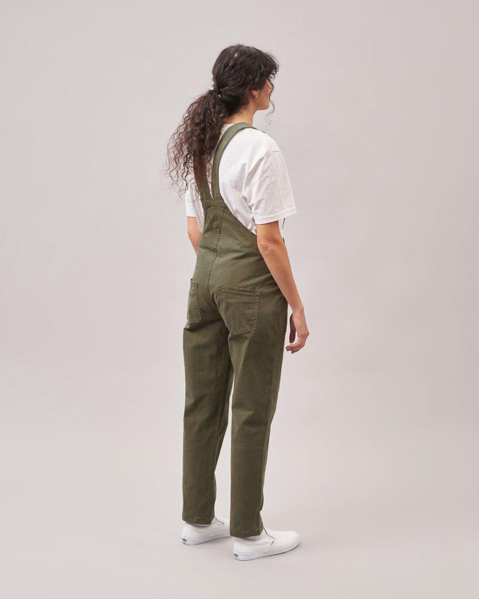 Dungarees & Trousers Khaki Handcrafted Roamist Organic Cotton Dungarees Passenger Clothing Women - 4