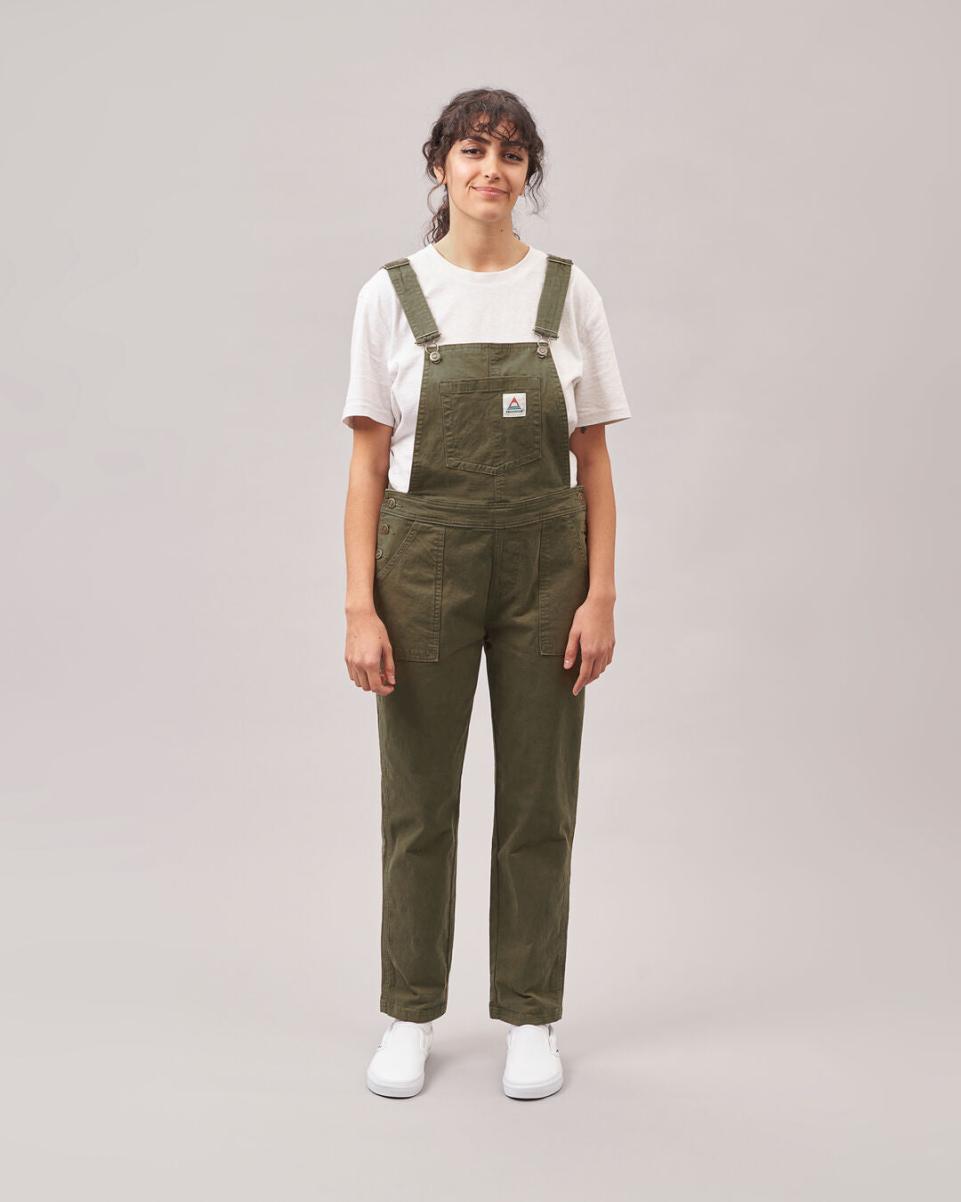 Dungarees & Trousers Khaki Handcrafted Roamist Organic Cotton Dungarees Passenger Clothing Women