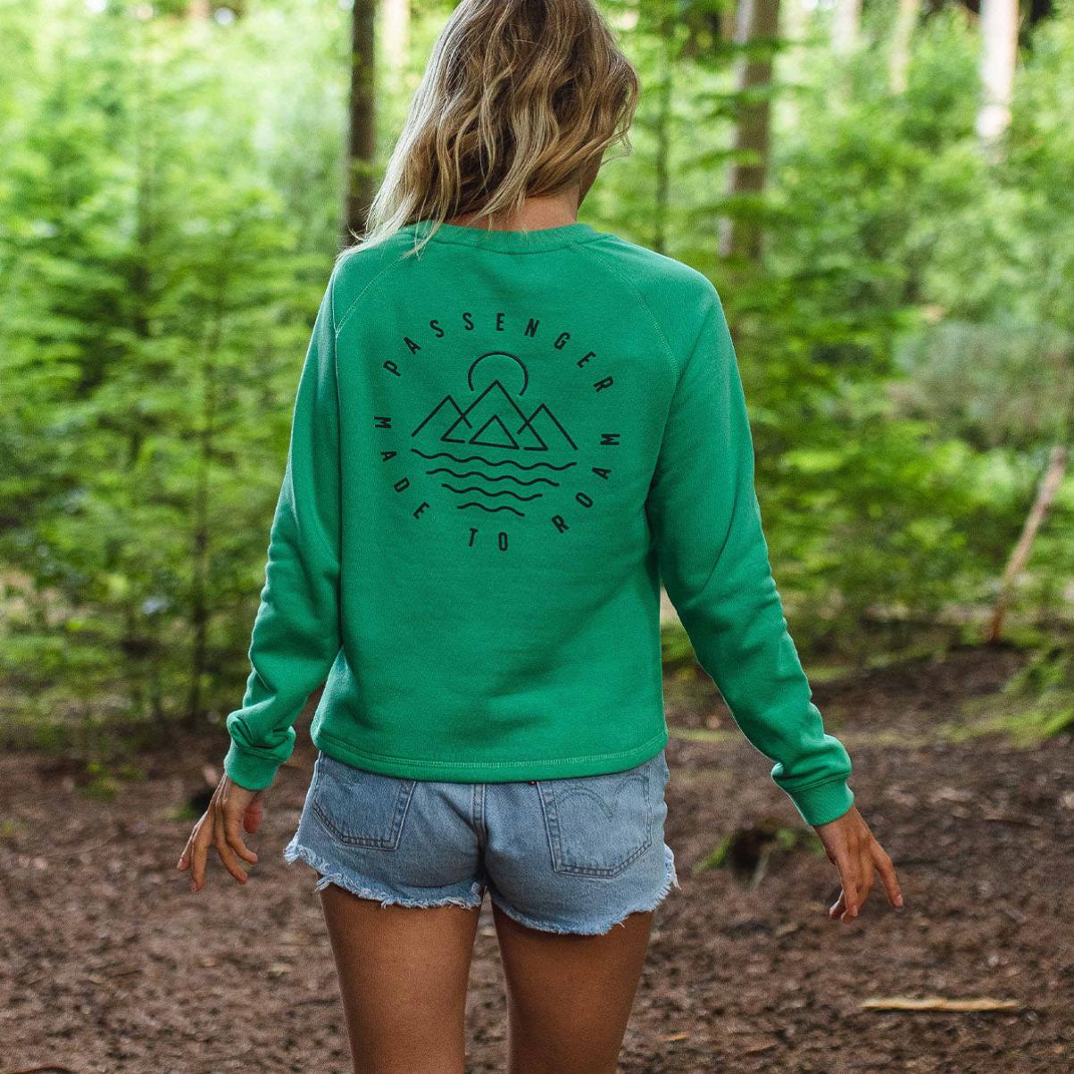 Hoodies & Sweatshirts Elegant Green Spruce Remote Sweatshirt Passenger Clothing Women