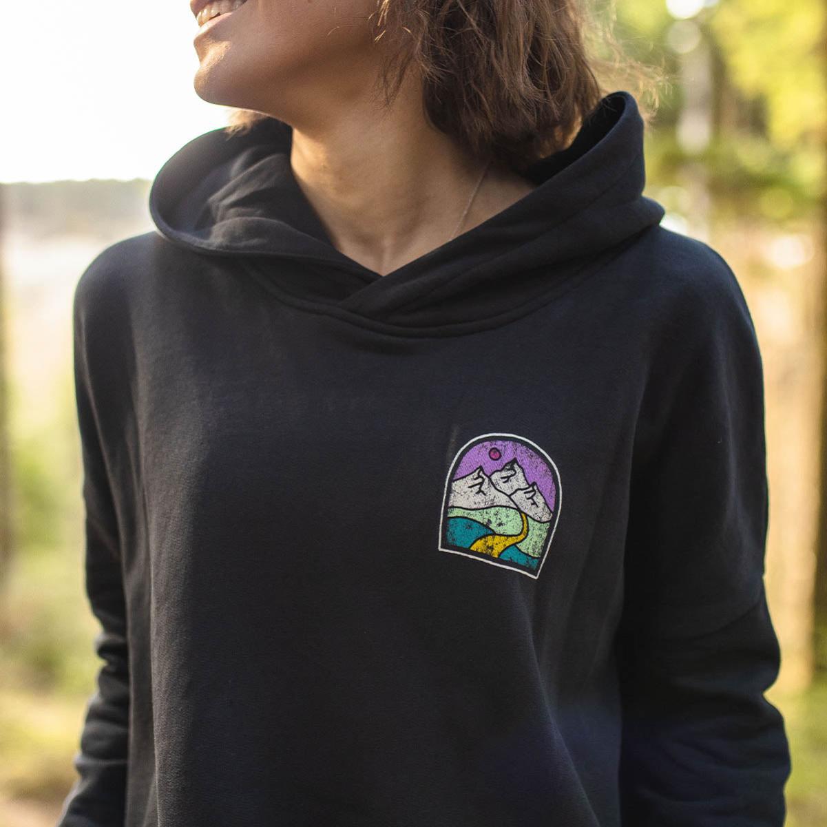 Women Passenger Clothing Refashion Black Hoodies & Sweatshirts Friday Collective Recycled Cotton Hoodie - 1