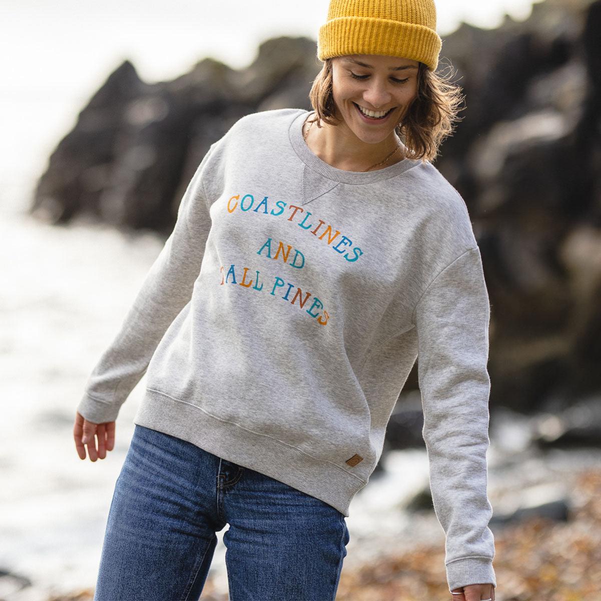 Passenger Clothing Grey Marl Women Voyage Recycled Sweatshirt Hoodies & Sweatshirts Online - 4