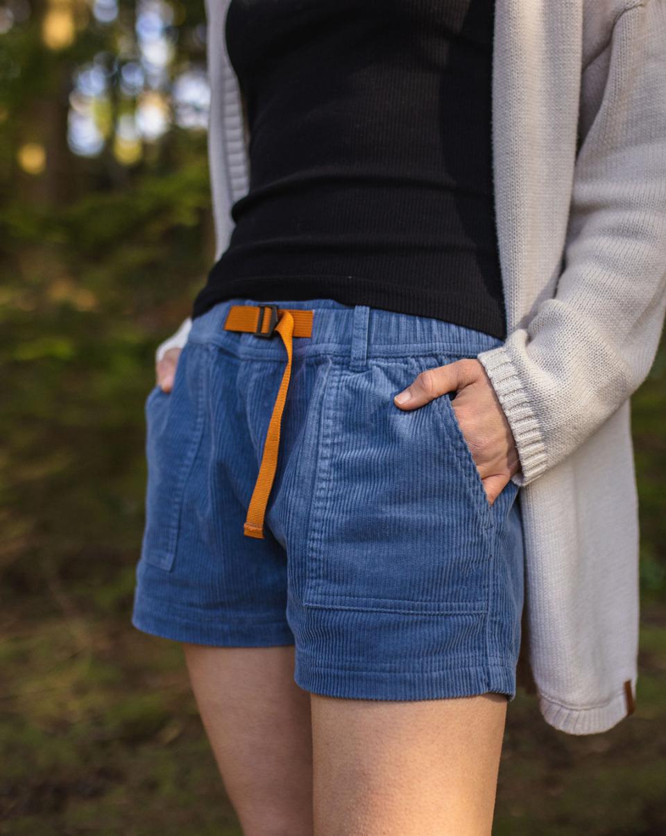 Del Sur Cord Shorts Women Stone Blue Innovative Shorts Passenger Clothing
