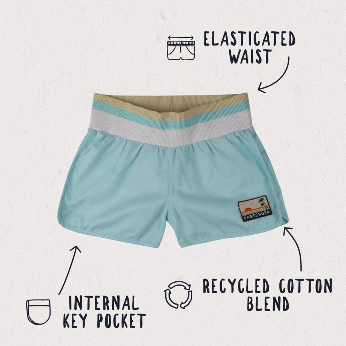 Shorts Explore Recycled All Purpose Shorts Hygienic Blue Glass Passenger Clothing Women - 1