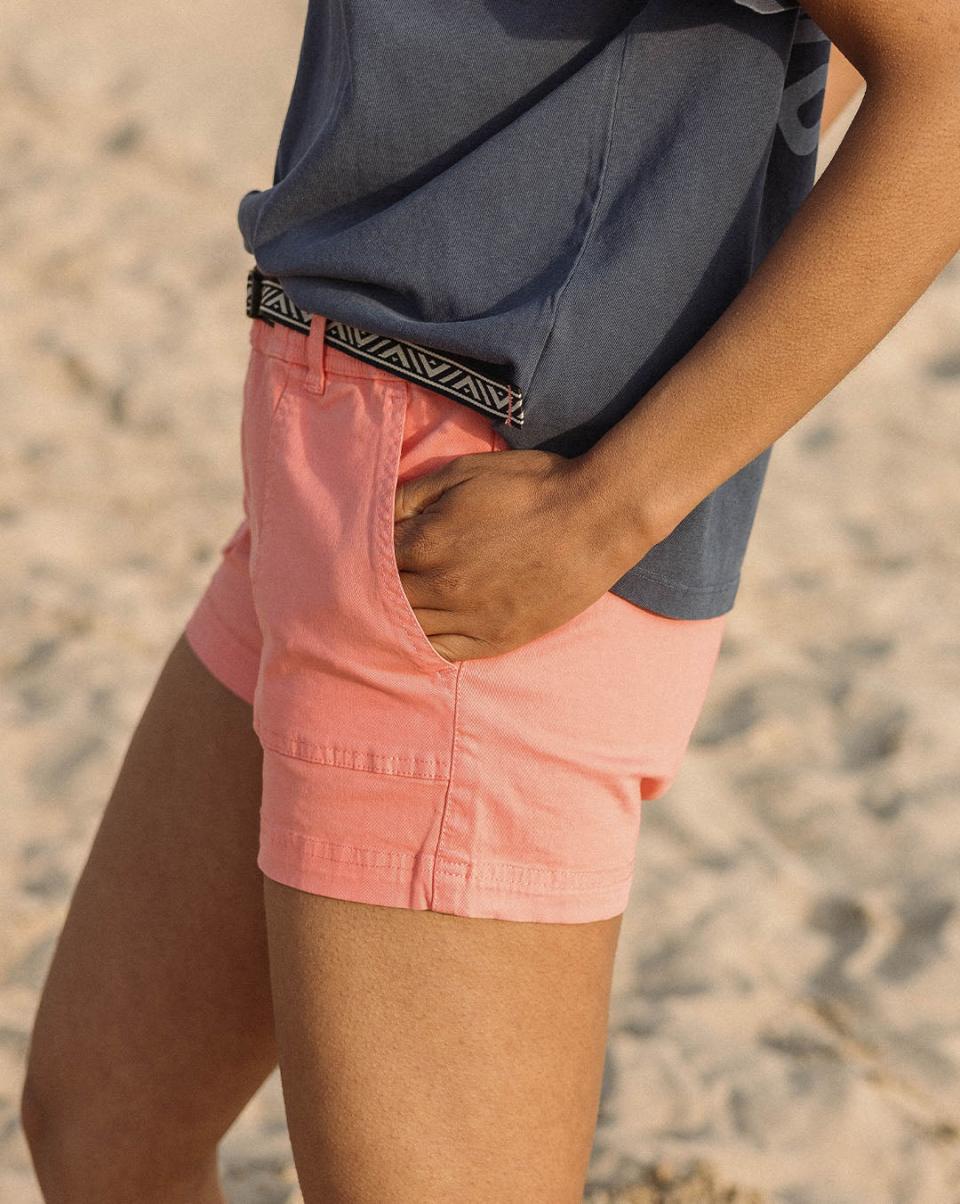 Shell Pink Del Sur Organic Cotton Short Fashionable Passenger Clothing Women Shorts - 1