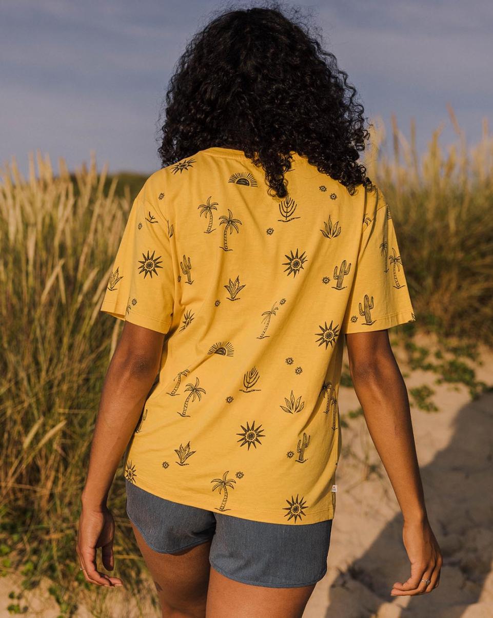Yerba Recycled Cotton T Ochre Yellow Tops & T-Shirts Women Pioneer Passenger Clothing - 2