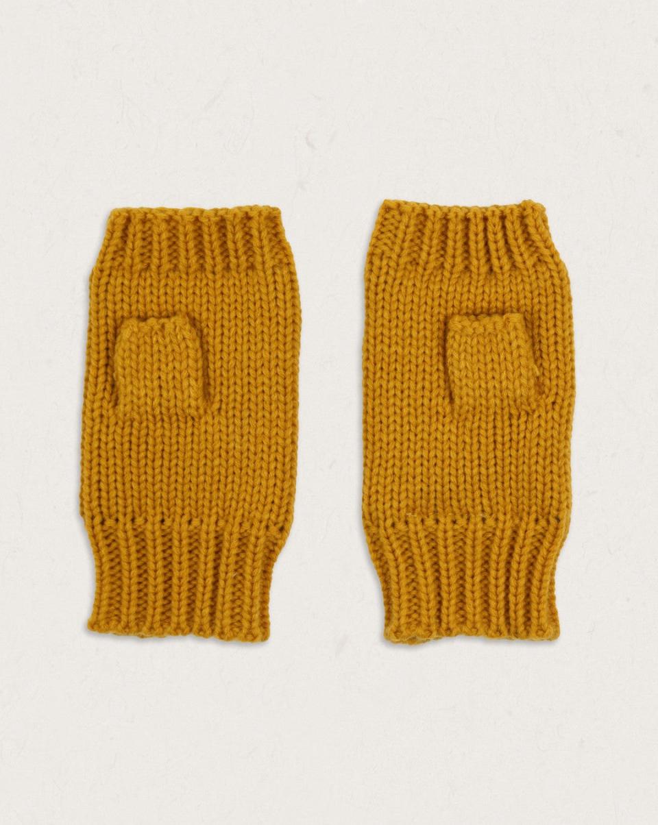 Gloves Passenger Clothing Secure Flurry Recycled Fleece Lined Fingerless Mittens Dandelion Yellow Women - 2
